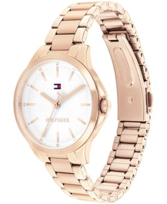 Women's Quartz Carnation Gold Tone Stainless Steel Bracelet Watch, 34mm