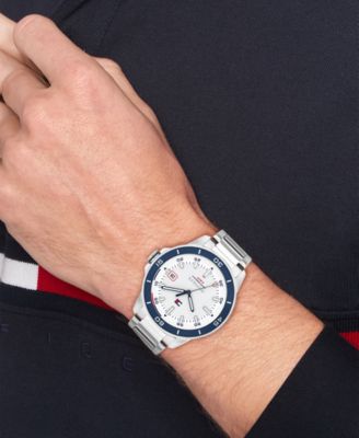 Men's Quartz Silver Tone Stainless Steel Bracelet Watch, 43mm