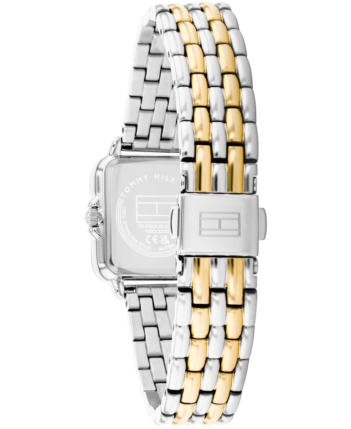 Tommy Hilfiger Women's Quartz Two Tone Stainless Steel Bracelet Watch, 22.5mm In Gold
