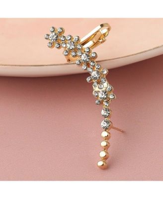 Women's Silver  Embellished Earcuff