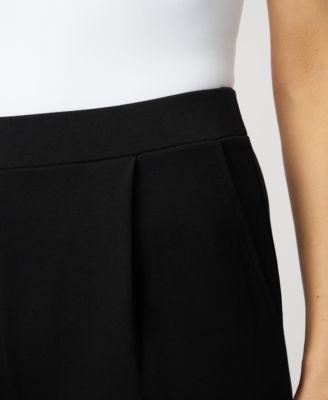 Women's Pleated Wide Leg Stretch Trouser