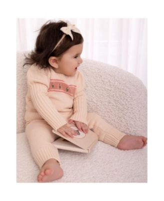 2 Piece Baby and Toddler Girls "Tiptoe Through The Tulips" Embroidered Legging Set