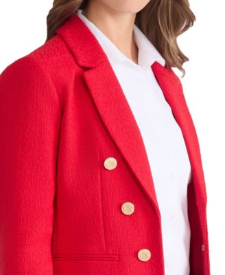 Petite Double Breasted Long Sleeves Jacket