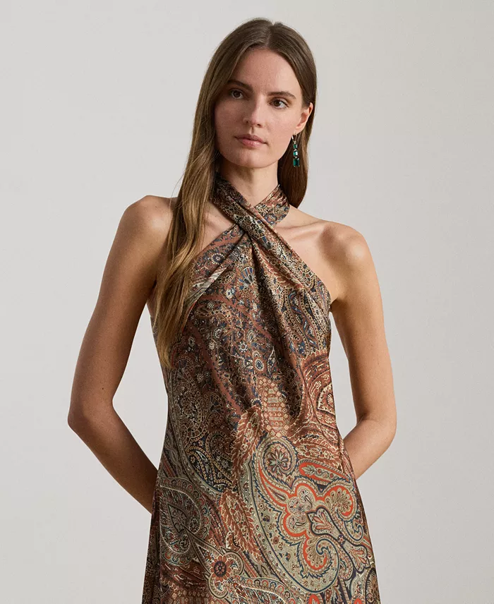 Women's Halter Cocktail Dress - thumbnail 2