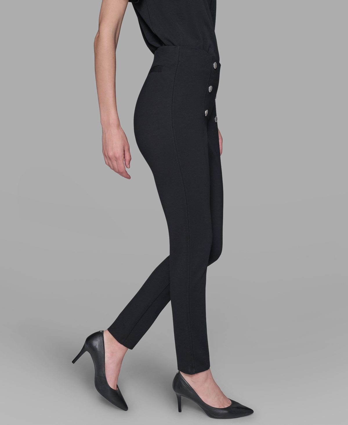 Karl Lagerfeld Women's Straight Fit Pants In Black