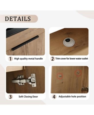 30" Freestanding Vanity with Basin and Doors