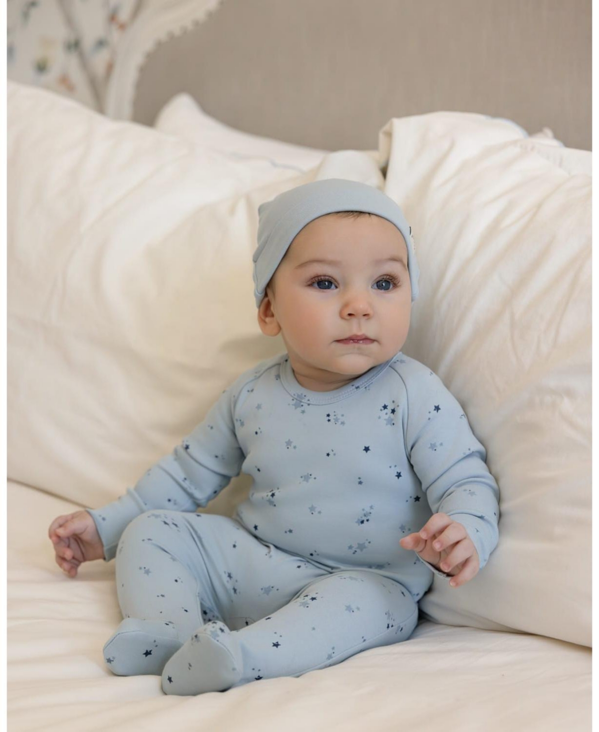 MeMoi Baby Boys "My Brightest Star" 100% Cotton Knit Footie