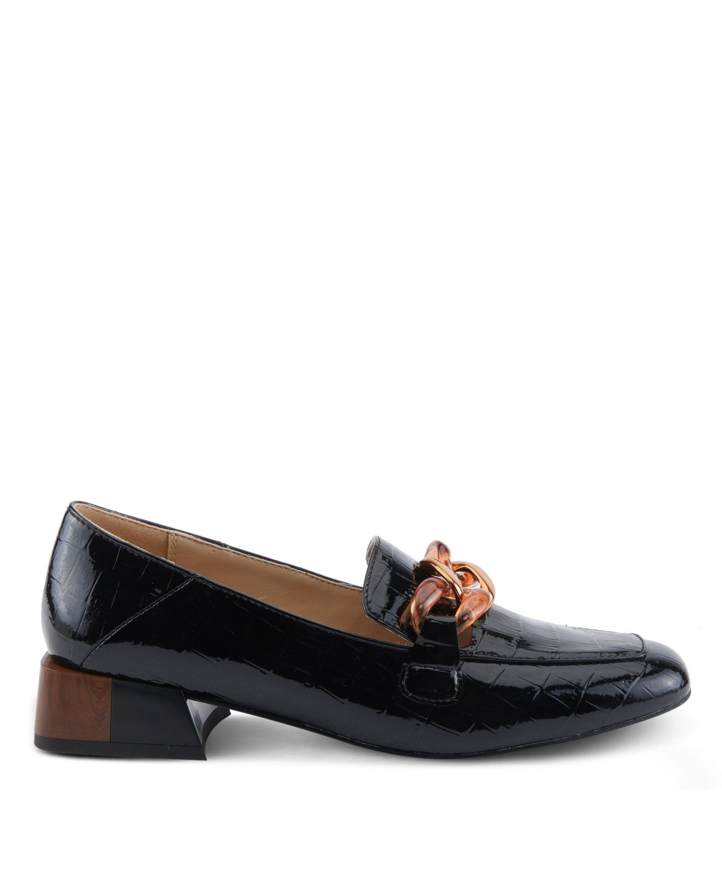 Женские туфли Azura Baldwin Loafers with Smooth Leather Upper, цвет: Чёрный лаковый — фото 5