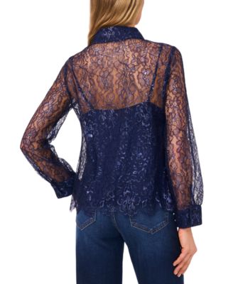 Women's Relaxed Long Sleeve Button Down Top