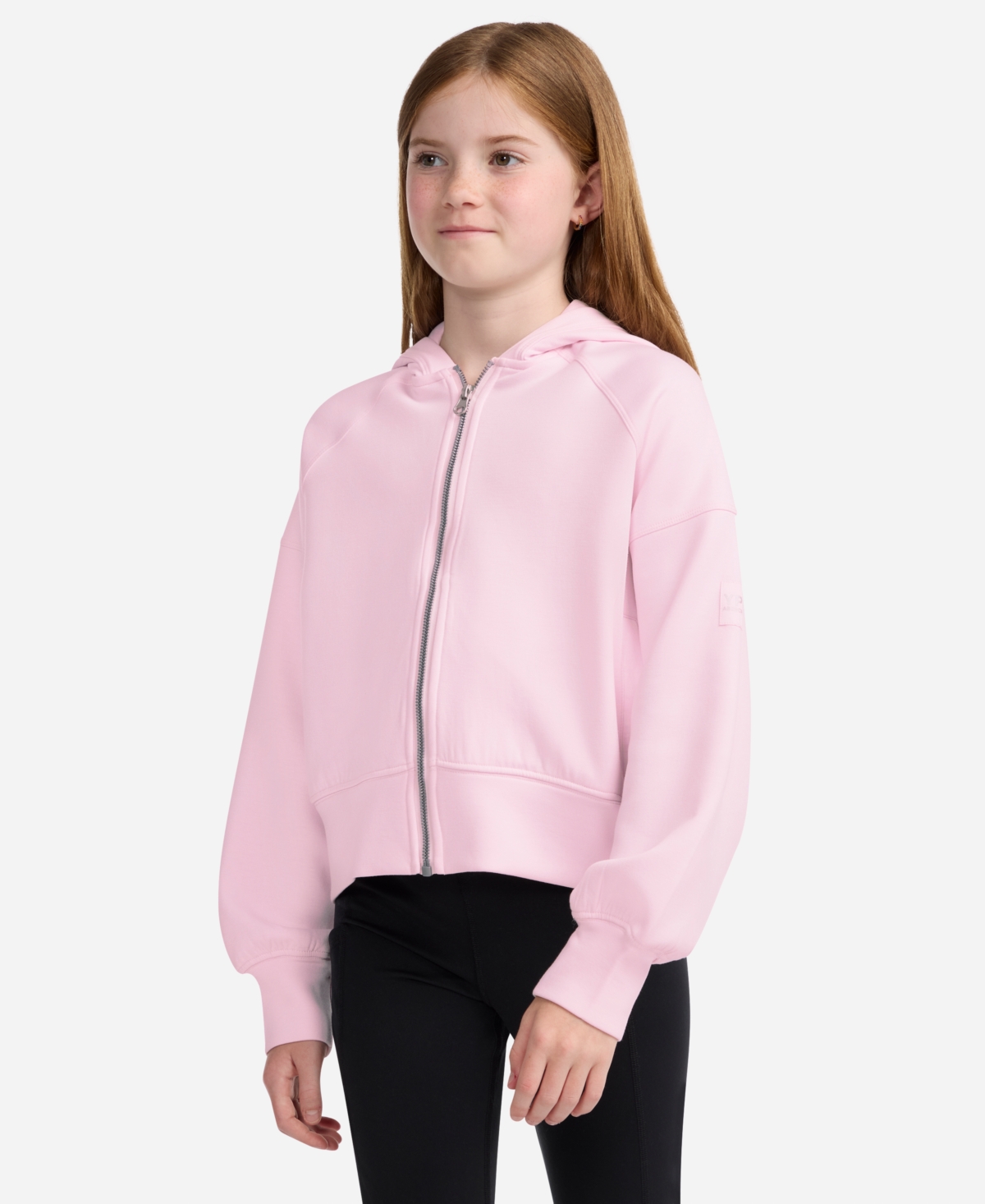 Abercrombie Girls Ypb Neoknit Full-zip Hoodie In Pink