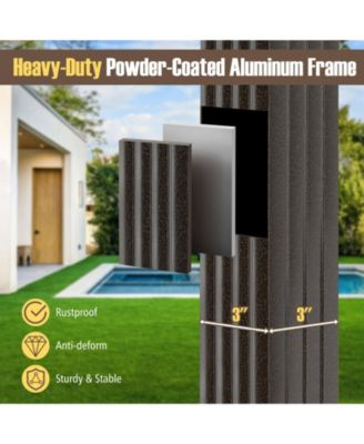 10 x 10 FT Hardtop Gazebo with Netting Heavy-Duty Double-Roof Galvanized Metal Top