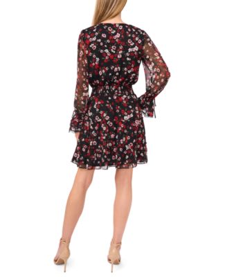 Women's Long Balloon Sleeve Short Dress