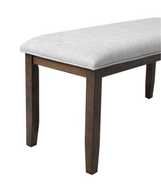 Upholstered Entryway Bench with Wood Legs, 38 Inch Padded Bench for Bedroom, Small Spaces or Dining Room-Maison Boucle