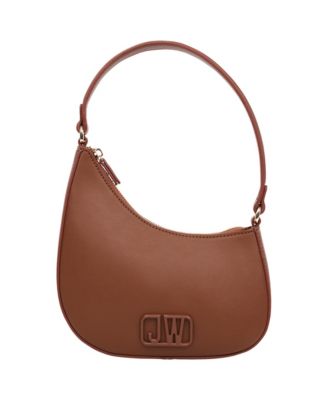 Smooth PU Shoulder Bag with Tonal 3D Logo