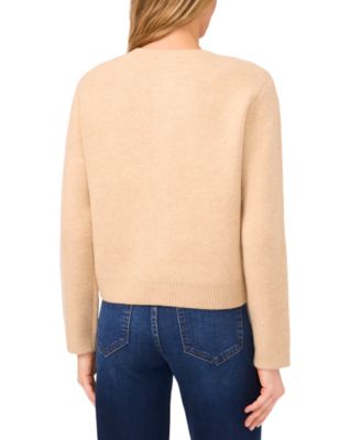 Women's Long Sleeve Patch Pockets Cardigan