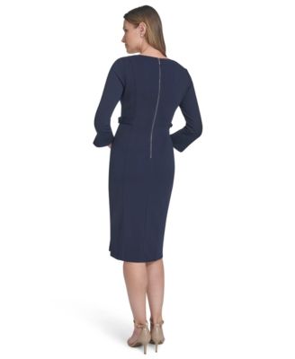 Women's Side Buckle Midi Dress