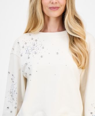 Petite Embellished Sweatshirt, Macy's Exclusive