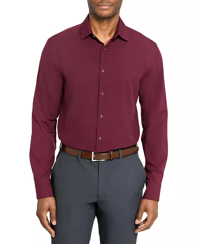 Men's Solid Performance Stretch Cooling Comfort Dress Shirt - thumbnail 7