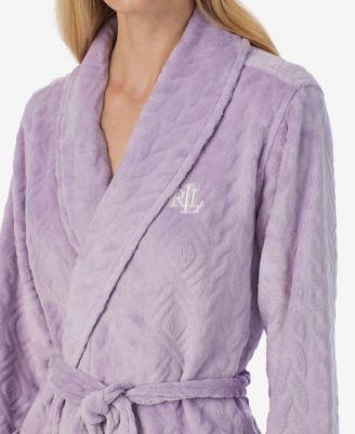 Women's Long Sleeve Shawl Collar Short Robe