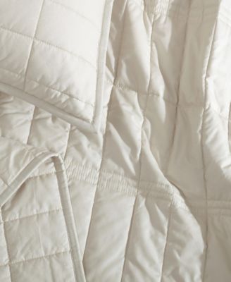 Calvin Klein Washed Percale Solid Cotton 3-Pc. Quilt Set, King
