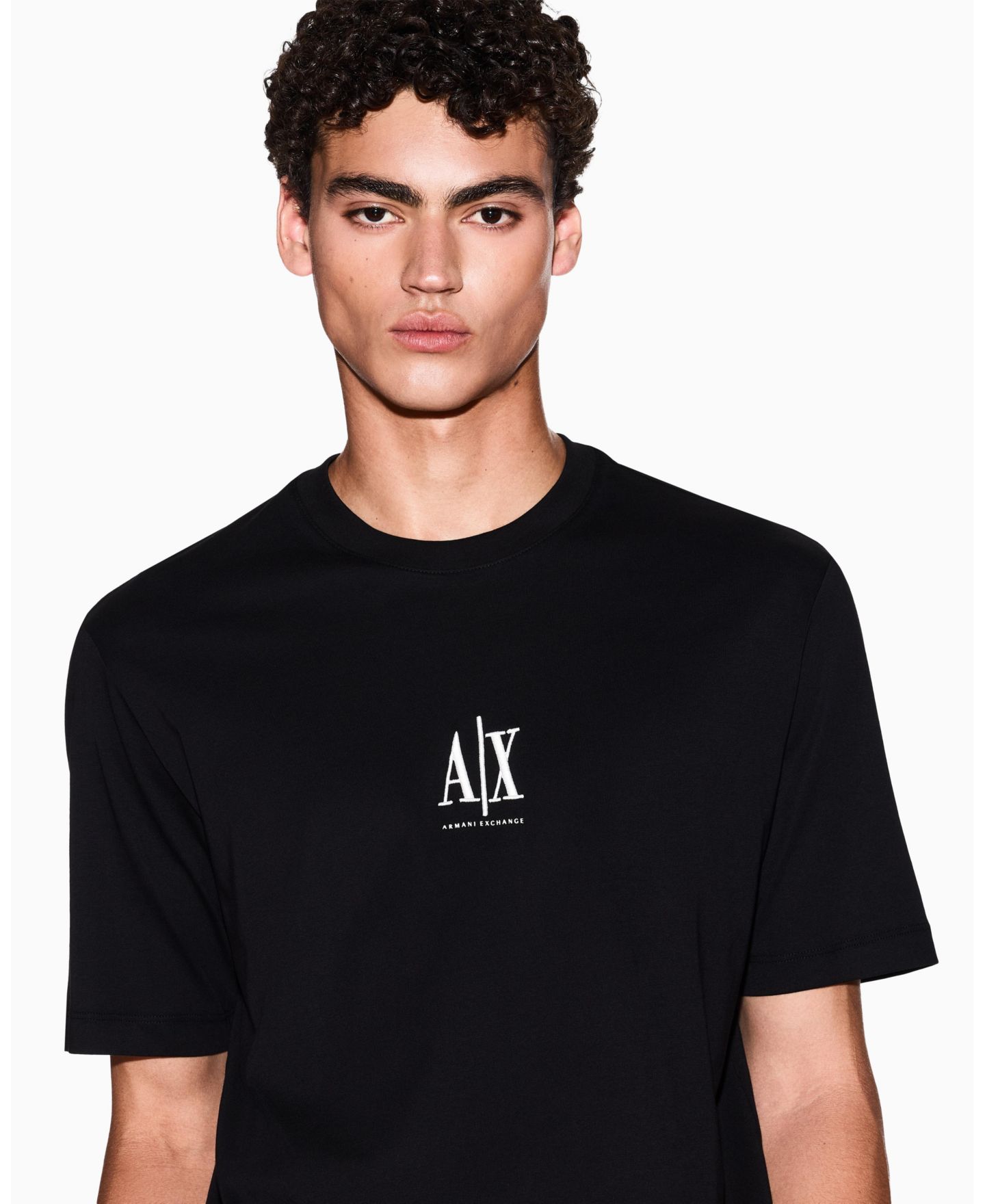 Мужская футболка A|X Armani Exchange Small Logo Icon, цвет: Чёрный — фото 3