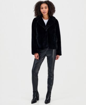 Juniors' Faux-Fur Jacket
