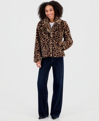 Juniors' Faux-Fur Jacket