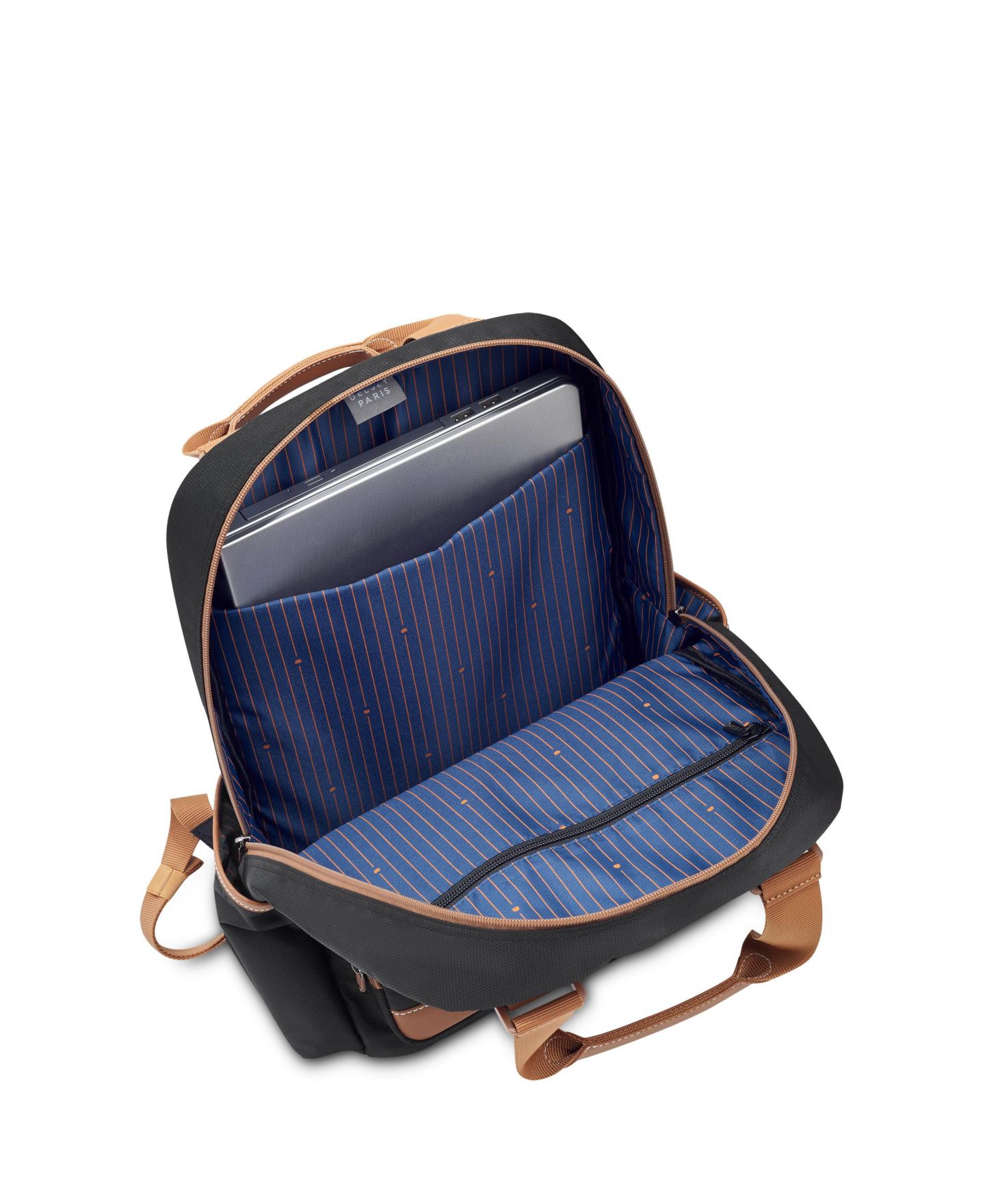 Сумки Delsey Paris Flânerie 2-Pc. Backpack and Luggage Set, цвет: Чёрный коричневый — фото 2