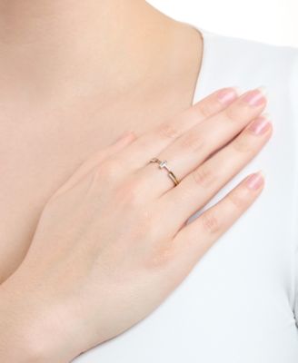 2-Piece Cubic Zirconia Open Stackable Ring Set (0.23 ct. t.w.) in Gold Over Sterling Silver