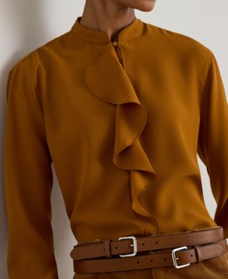 Women's Ruffle-Trimmed Georgette Tunic