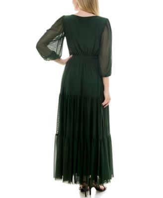 Women's Scoop Neck Tiered A-Line Dress