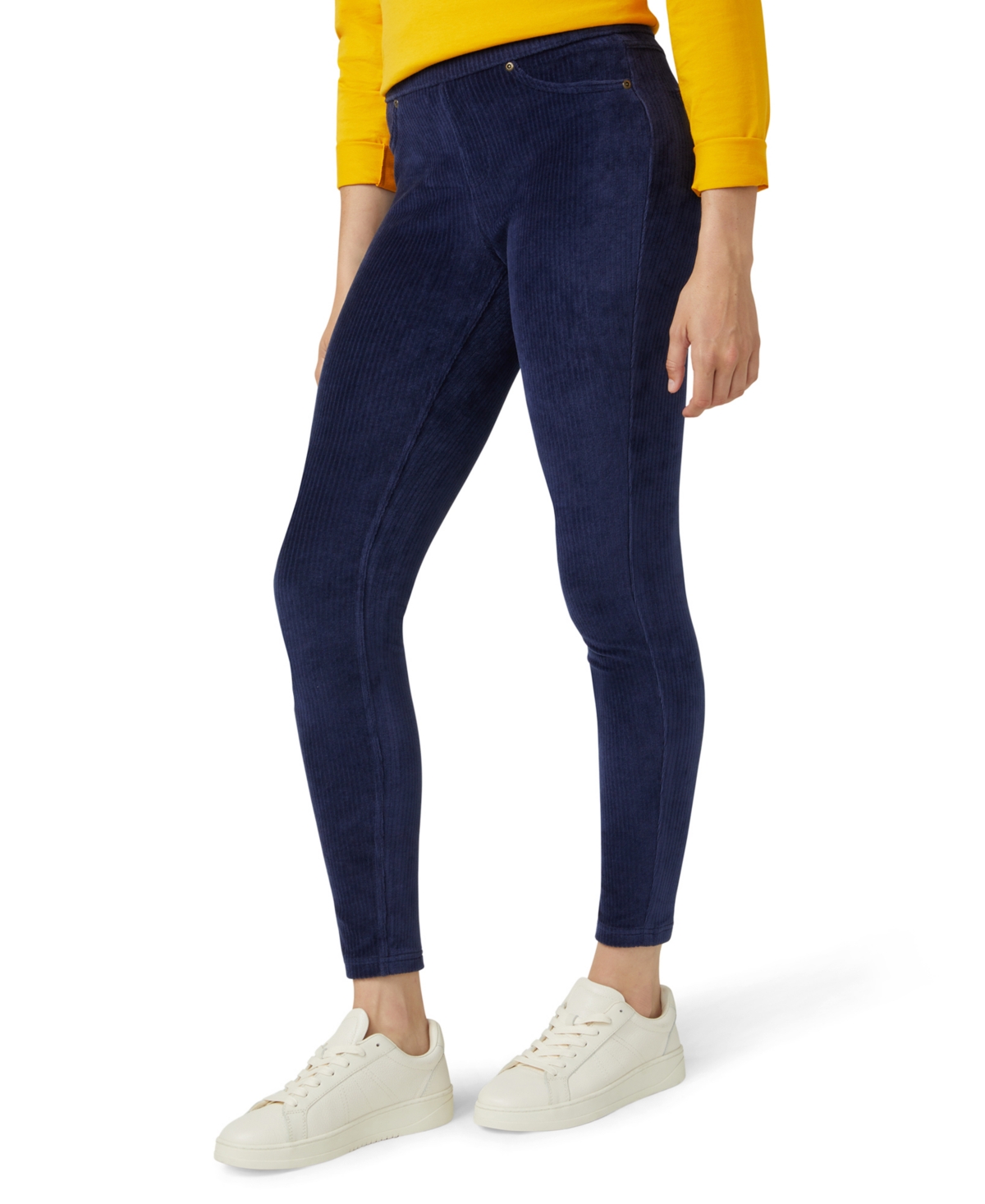 Hue Women's Straight Up Cool Classic Corduroy Leggings In White