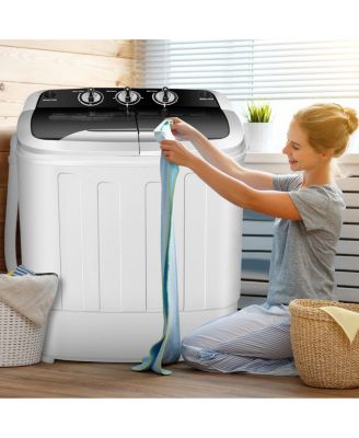 Compact Mini Twin Tub 8lbs Washing Machine Washer Spinner