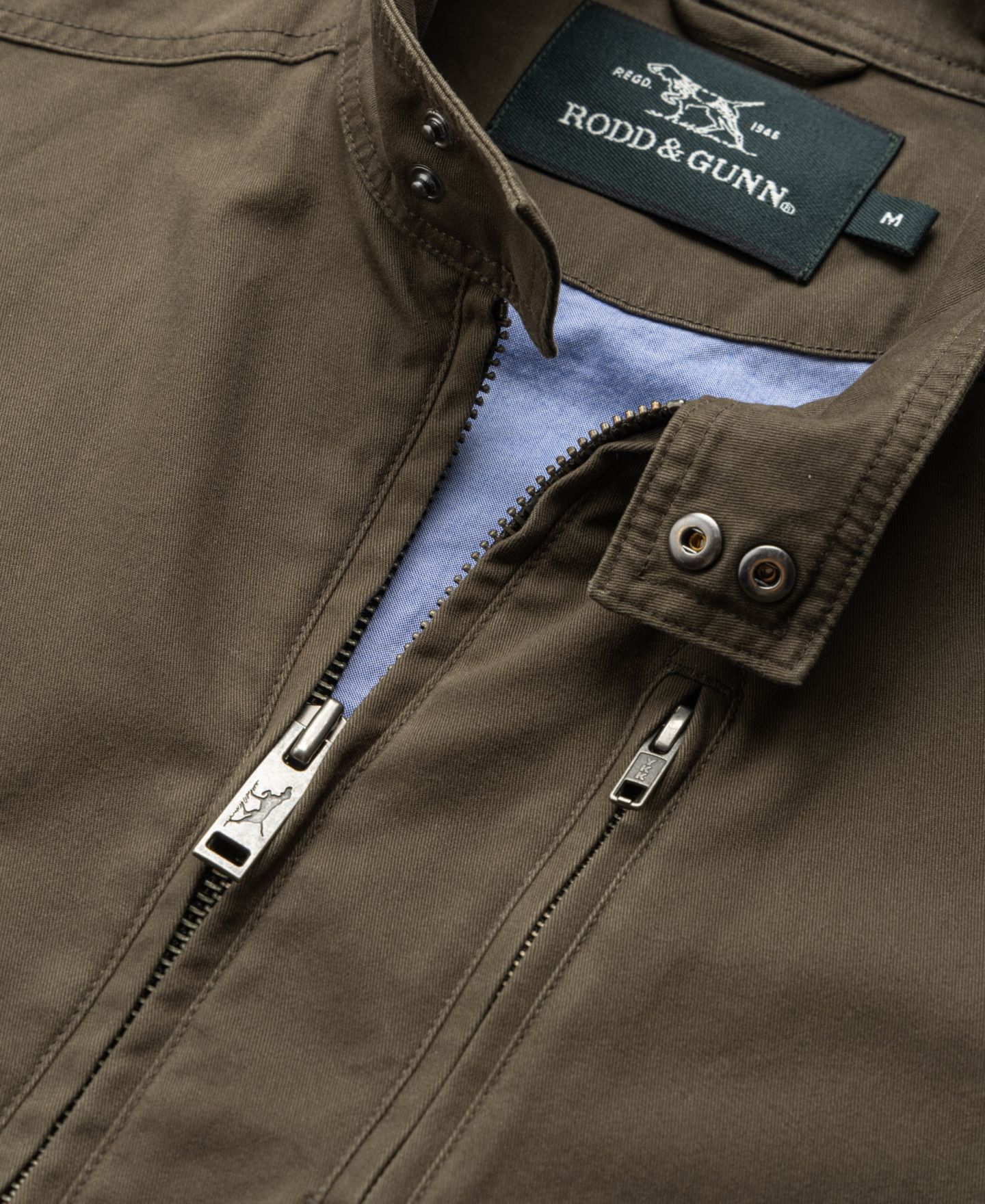 Мужская куртка Rodd & Gunn Armitage Cotton Harrington, цвет: Армейский — фото 4