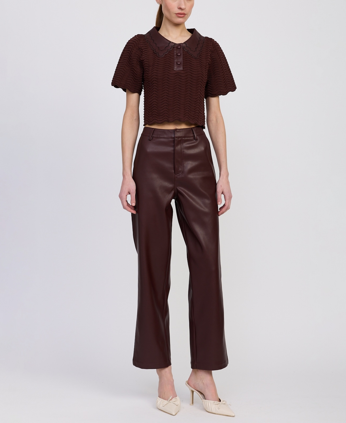 En Saison Women's Delphine Polo Collar Top