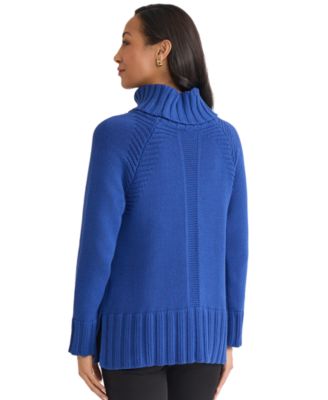 Women's Raglan Sleeve Funnel Neck Sweater