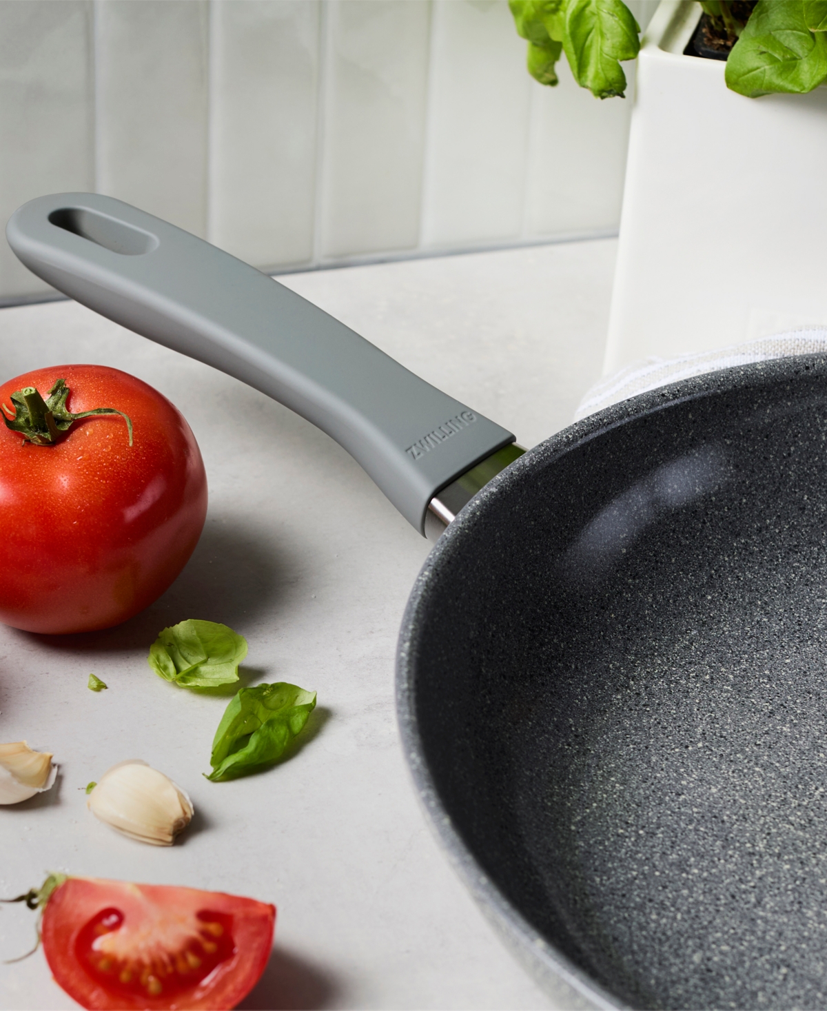 Zwilling Parma Plus Ceramic Nonstick 12" Fry Pan In Gray