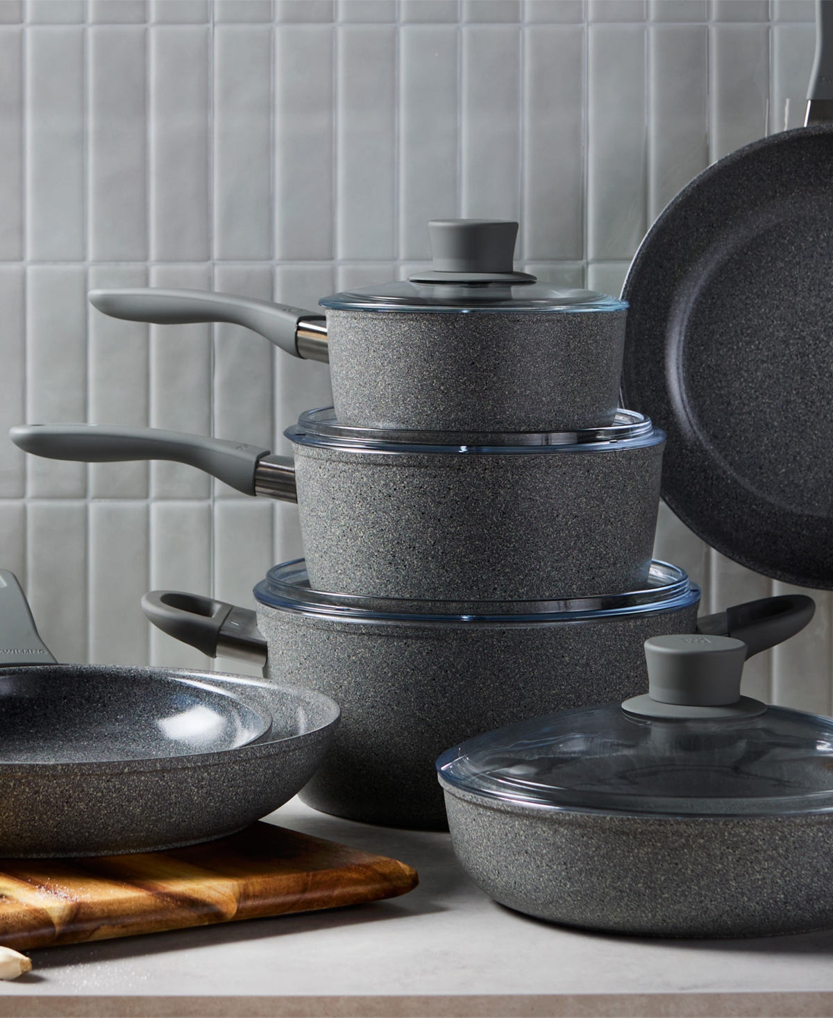 Zwilling Parma Plus Ceramic Nonstick 10-pc. Cookware Set In Gray