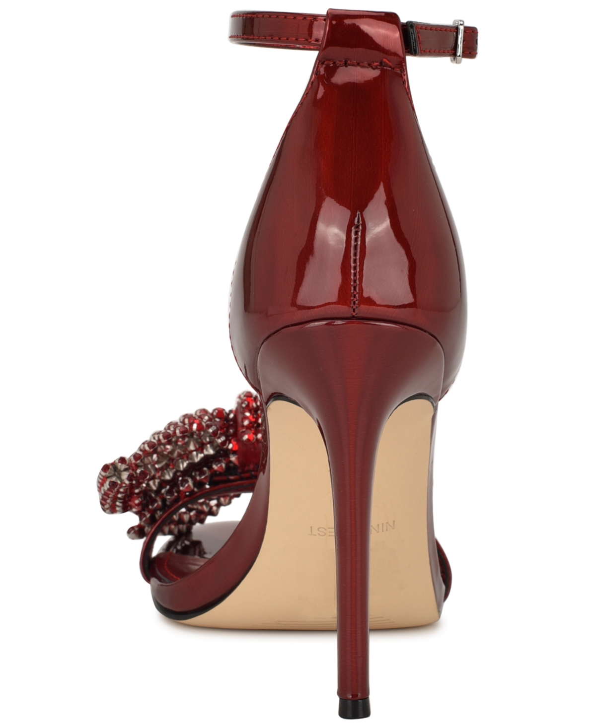 Nine West Women's Tansie Embellished High Stiletto Dress Sandals In Red