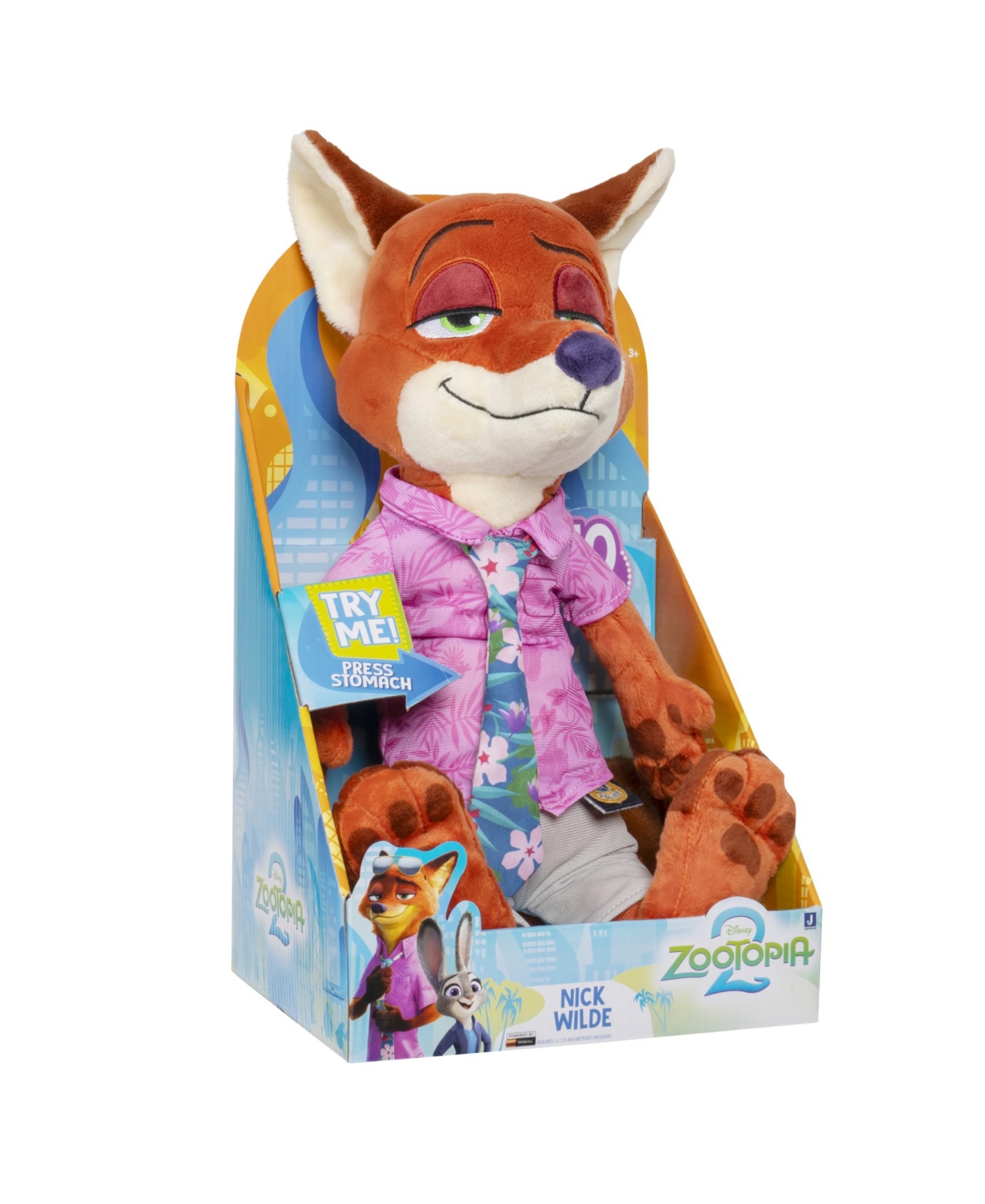 Zootopia Nick Wilde 14" Feature Talking Plush In Multi