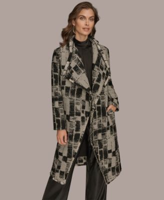 Donna Karan New York - Women's Self Belt Long Sleeves Coat