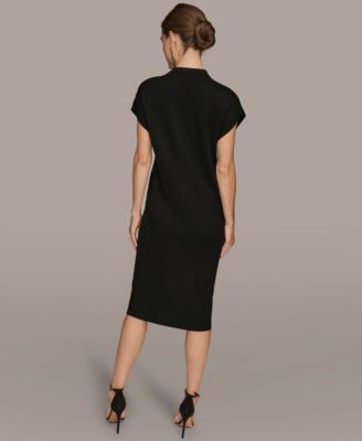 Women's Sleeveless High Neck Sweater Dress