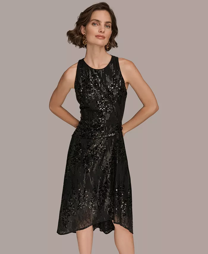 Women's Sleeveless Sequin Dress - thumbnail 2