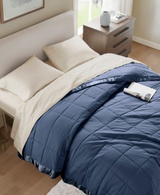 Windom Lightweight Down Alternative Satin Trim Blanket, Twin