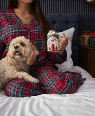 Christmas Tree Village Mug, Green