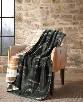 Printed Lush Flannel Throw, 70" x 60"