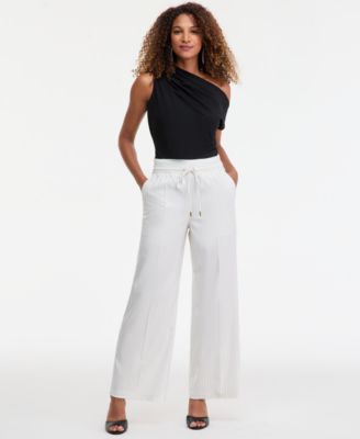 Women's Pinstripe Drawstring Pants, Macy's Exclusive
