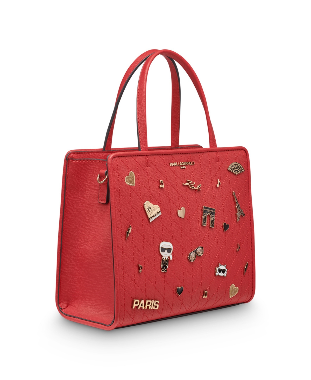 Karl Lagerfeld Maybelle Satchel Bag In Red