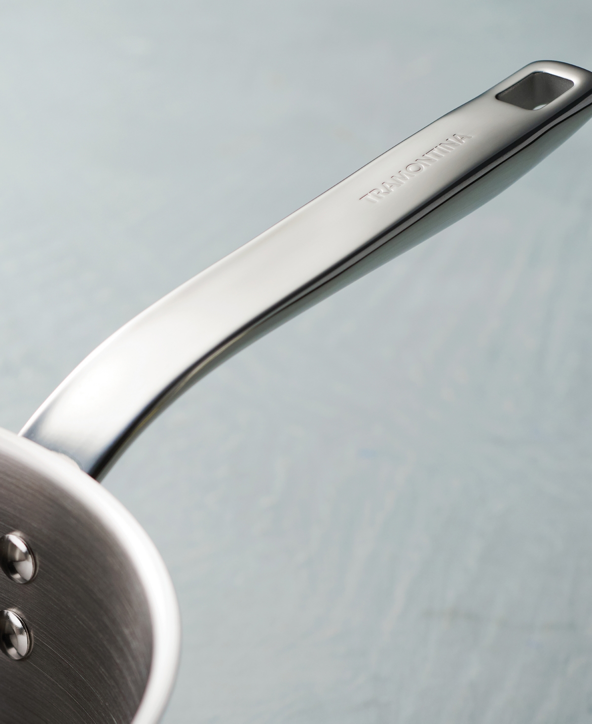 Tramontina Tempo Tri-ply Base Stainless Steel 4-quart Sauce Pan With Glass Lid In Silver