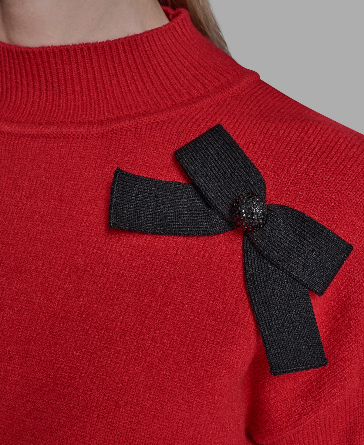 Karl Lagerfeld Women's All-over Bow Sweater In Red